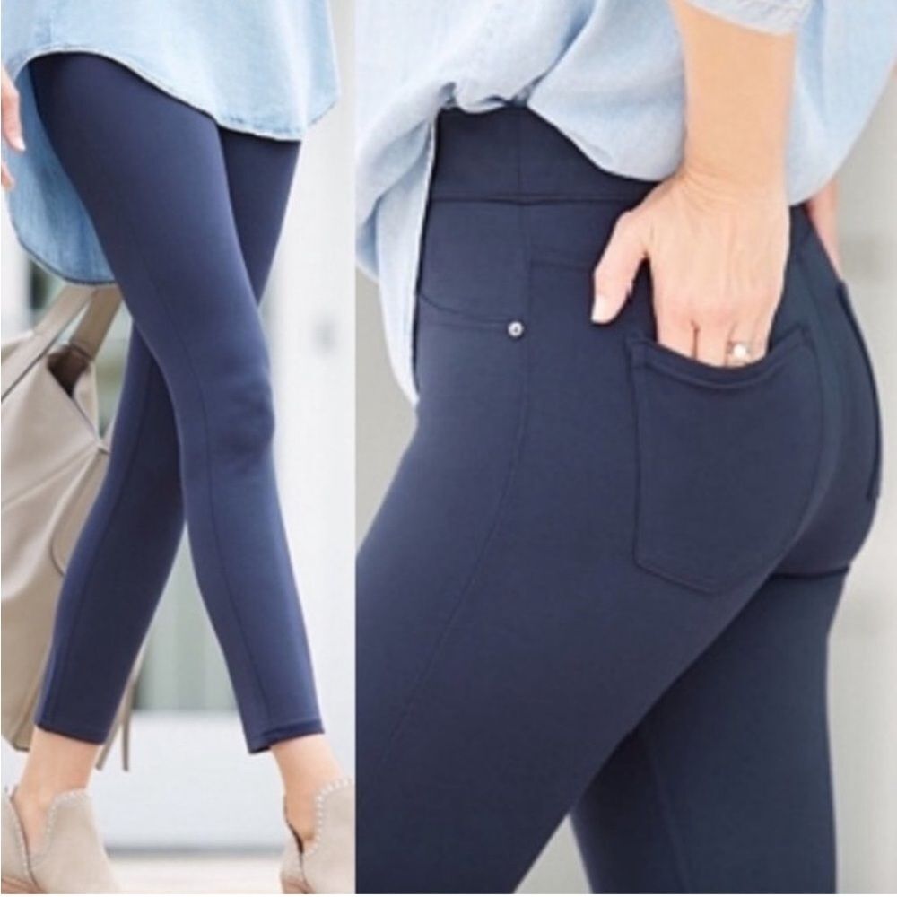 SPANX Women's Navy Blue The Perfect Pant Ankle 4-Pocket Size Medium 20202R